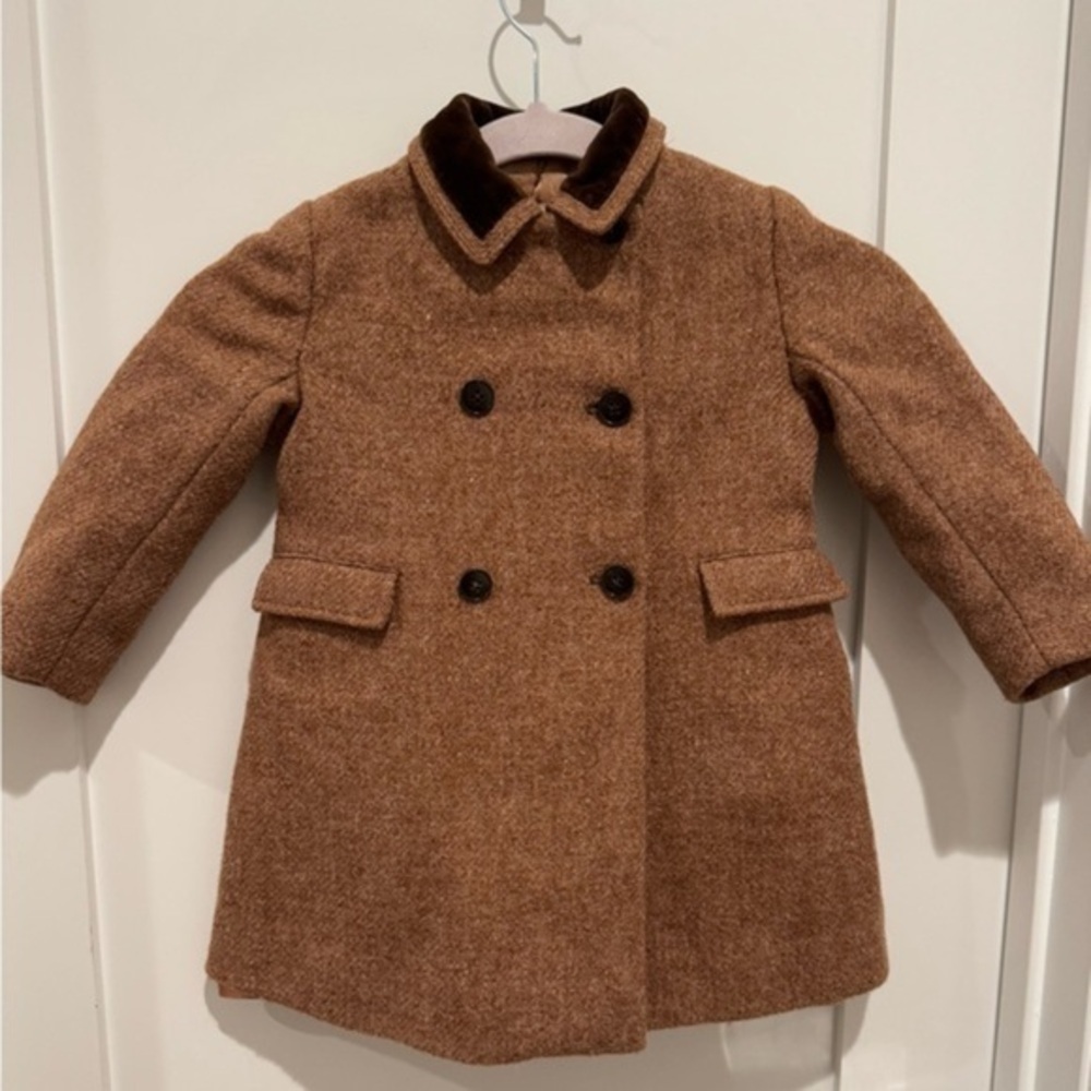 HARRODS CHILPRUFE Vintage 1950 Brown Hand Woven Harris Tweed Jacket Coat 18M